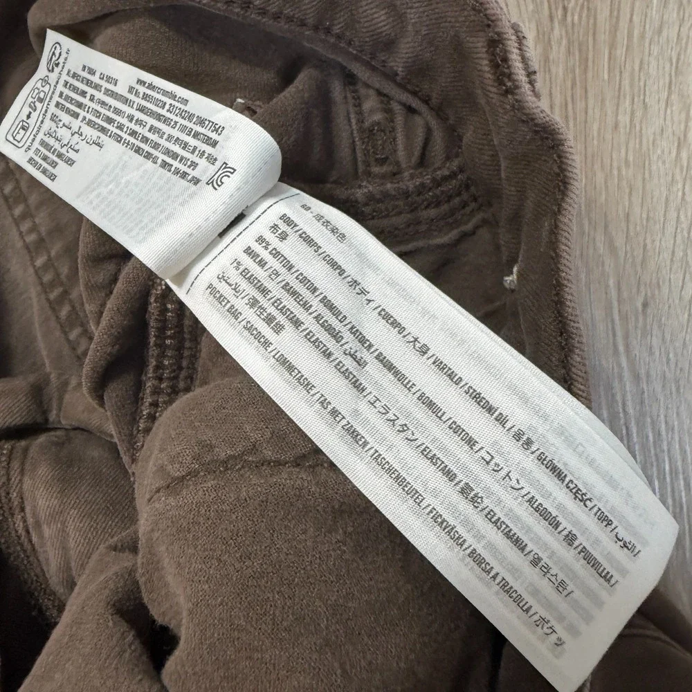 Hollister Carpenter Canvas Pants Double Knee Mens 32x30 Brown Loose Workwear